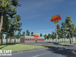 old school cafe 3D Model