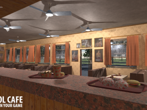 old school cafe 3Dモデル