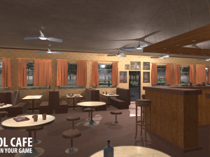 old school cafe 3Dモデル