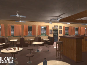 old school cafe 3D Model