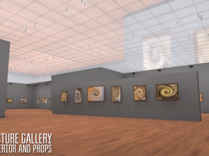 picture gallery - interior and props 3D Model