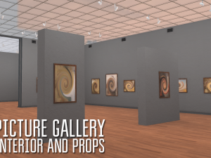 picture gallery - interior and props 3D Model