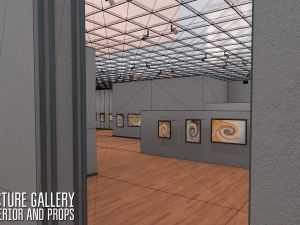 picture gallery - interior and props 3D Model