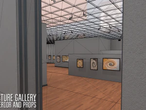 picture gallery - interior and props 3D Model