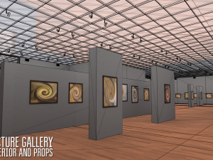 picture gallery - interior and props 3D Model