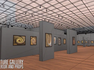 picture gallery - interior and props 3D Model