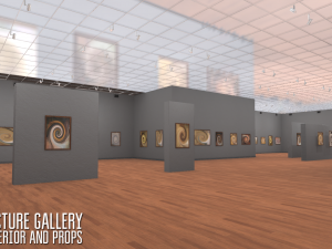 picture gallery - interior and props 3D Model