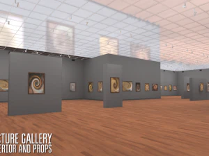picture gallery - interior and props 3D Model