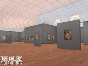 picture gallery - interior and props 3D Model