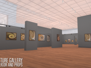 picture gallery - interior and props 3D Model
