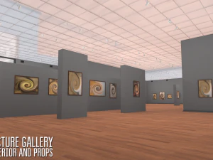 picture gallery - interior and props 3D Model