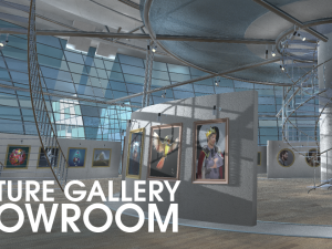picture gallery - showroom 3D Модель