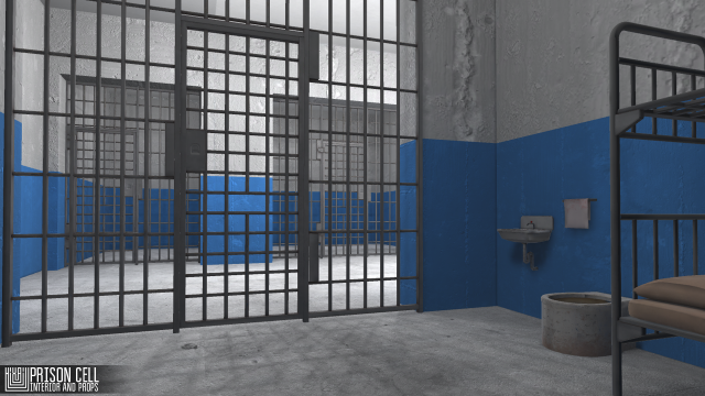 prison cell - interior and props 3D Model .c4d .max .obj .3ds .fbx .stl .blend 