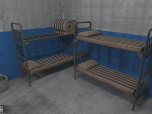 prison cell - interior and props 3D Model