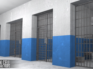 prison cell - interior and props 3D Model