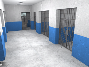 prison cell - interior and props 3D Model