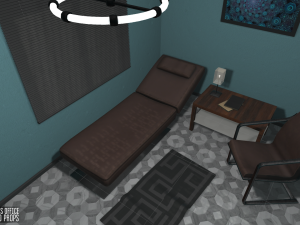 psychologists office - interior and props Model 3D