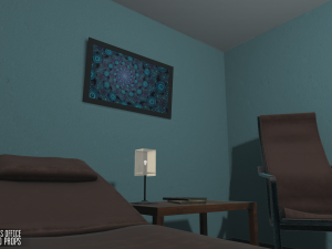 psychologists office - interior and props Model 3D