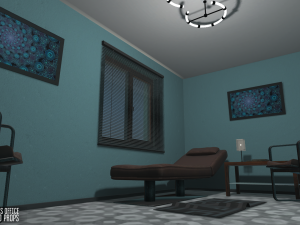 psychologists office - interior and props Model 3D