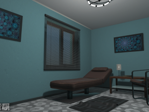 psychologists office - interior and props Model 3D