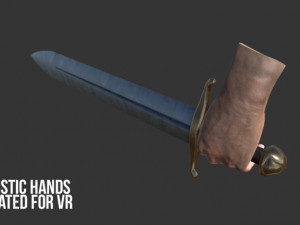 realistic hands - animated for vr Modelo 3D