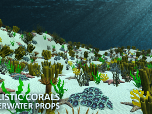 realistic corals - underwater props 3D 모델