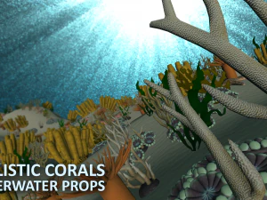 realistic corals - underwater props 3D Model