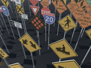 road sign - big pack Modèle 3D