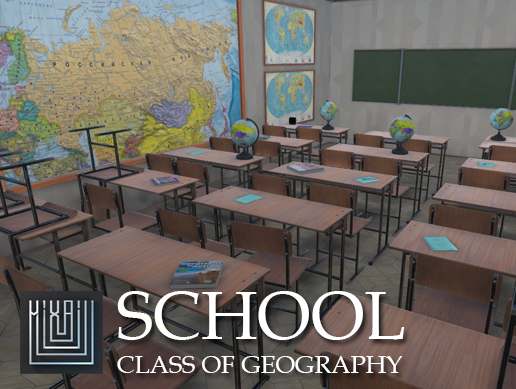 school - class of geography 3D Model .c4d .max .obj .3ds .fbx .stl .blend 