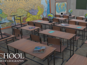 school - class of geography 3D Model