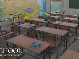 school - class of geography 3D Model