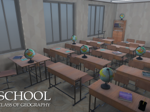 school - class of geography 3D Model