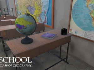 school - class of geography 3D Model