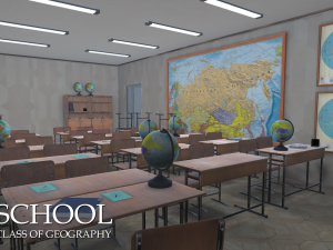 school - class of geography 3D Model