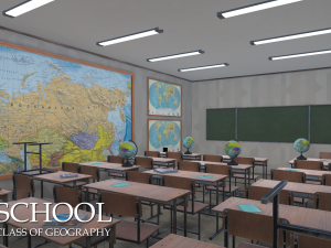 school - class of geography 3D Model