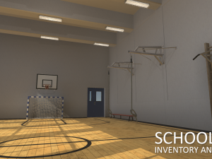 school gym - inventory and interior Model 3D