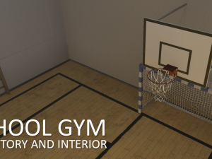 school gym - inventory and interior Model 3D