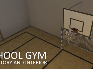 school gym - inventory and interior 3D Model