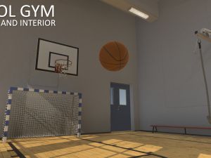 school gym - inventory and interior Model 3D