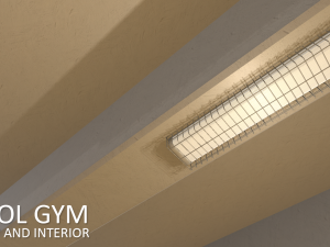 school gym - inventory and interior Model 3D