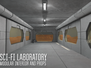 sci-fi laboratory - modular interior and props 3D Model