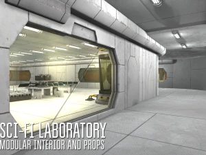 sci-fi laboratory - modular interior and props 3D Model