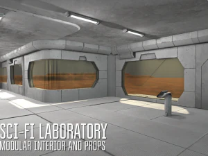 sci-fi laboratory - modular interior and props 3D Model