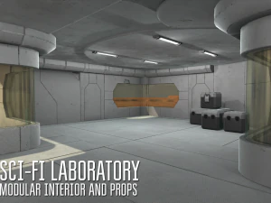 sci-fi laboratory - modular interior and props 3D Model