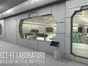 sci-fi laboratory - modular interior and props 3D Model