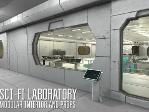 sci-fi laboratory - modular interior and props 3D Model