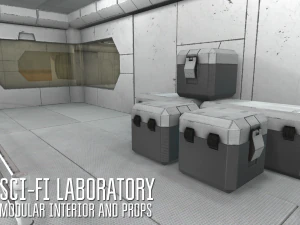 sci-fi laboratory - modular interior and props 3D Model