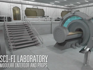 sci-fi laboratory - modular interior and props 3D Model