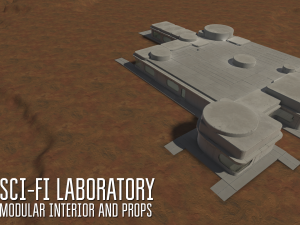 sci-fi laboratory - modular interior and props 3D Model