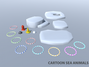 shark dolphin and other sea animals 3D Model